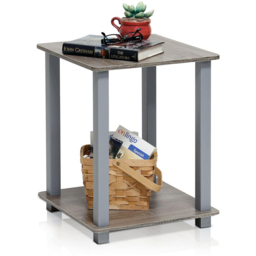 Walplus Simplistic French Oak Grey End Table Set of 2 - Size: 49.78 x 39.62 x 39.62cm - Wilko - thumbnail 4