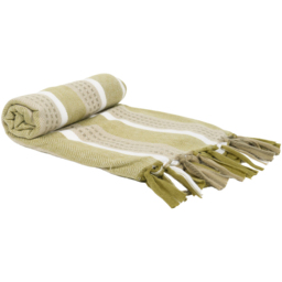 Roscoe Stripe Throw Green - Size: 170 x 130cm - Divante - Wilko - thumbnail 3