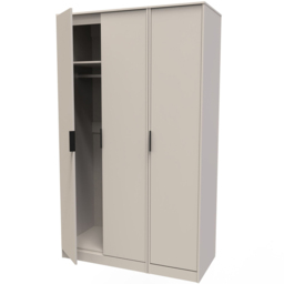 Crowndale Hong Kong Ready Assembled 3 Door Tall Kashmir Ash Wardrobe - Cream - Wilko - thumbnail 6