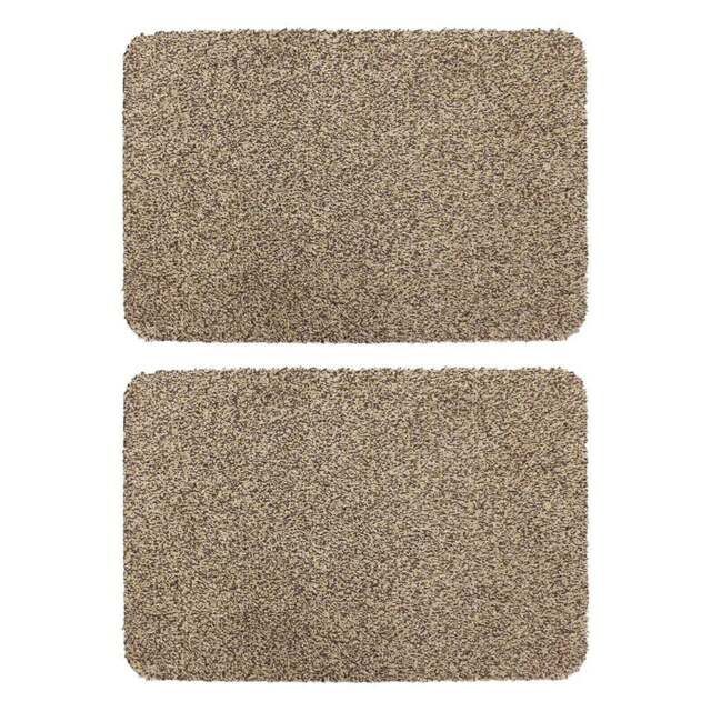 JVL Tanami Beige Barrier Doormat 50 x 75cm 2 Pack - Cream - JVL Homewares - Wilko - image 1