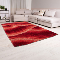 DS Living Wave Red Ultra Plush Rug 160 x 230cm - Wilko - thumbnail 3