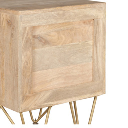 Brooklyn Huyen 2 Drawer Light Gold Side Table - Brown - Wilko - thumbnail 7