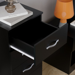 Vida Designs Riano 5 Drawer Black Narrow Chest of Drawers - Wilko - thumbnail 5