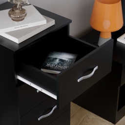 Vida Designs Riano 5 Drawer Black Narrow Chest of Drawers - Wilko - thumbnail 6