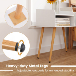 Costway Mid Century White 2 Tier Nightstand Set of 2 - Size: 2 Shelf - Wilko - thumbnail 7