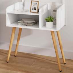 Costway Mid Century White 2 Tier Nightstand Set of 2 - Size: 2 Shelf - Wilko - thumbnail 1