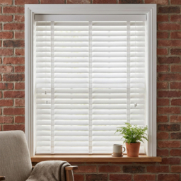 Ribbon Venetian Blind Cotton White 105cm - Wilko - thumbnail 5