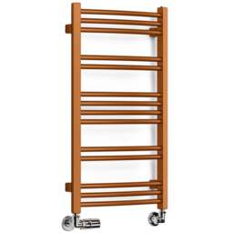 Terma Jade 921BTU True Copper Heated Towel Rail 753 x 400mm - Size: 75.3 x 40 x 6.5cm - Gold - Wilko
