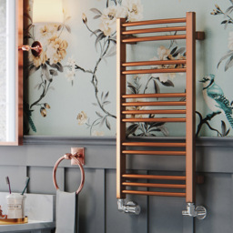 Terma Jade 921BTU True Copper Heated Towel Rail 753 x 400mm - Size: 75.3 x 40 x 6.5cm - Gold - Wilko - thumbnail 3
