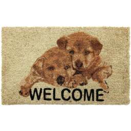 Coco & Coir Puppy Welcome Coir Door Mat 45 x 75cm - n/a - Coco & Coir ® - Wilko