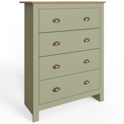 GFW Lancaster Sage Green 3 Piece Bedroom Furniture Set - Wilko - thumbnail 4