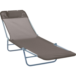 Outsunny Coffee 6 Level Reclining Folding Sun Lounger - Size: 1 Seater - Brown - Wilko - thumbnail 3