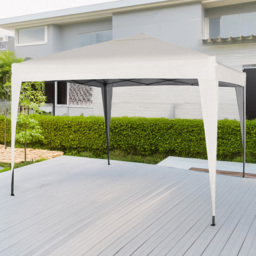 White Pop Up Outdoor Gazebo 3 x 3m - MCC - Wilko