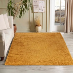 Desire Rugs Oxford Gold Plain Shaggy Rug 60 x 110cm - Wilko - thumbnail 3