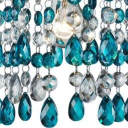 Happy Homewares Teal Acrylic Droplets Contemporary Pendant Shade - Size: 26 x 27 x 8cm - Green - Wilko - thumbnail 3