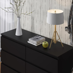 FWStyle Carlton 8 Drawer Matt Black Chest of Drawers - Wilko - thumbnail 5