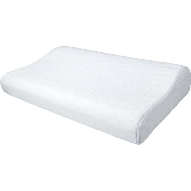Aidapt Cooling Gel Comfort Memory Foam Contour Pillow with Removable Soft Velvet Cover - Size: 300 x 500 x 90cm - White - Wilko - image 1