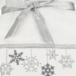 Bellissimo Home Cotton Embroidered Baubles Hand Towel 2 Pack - Size: 70 x 50 x 1cm - White - Wilko - thumbnail 3