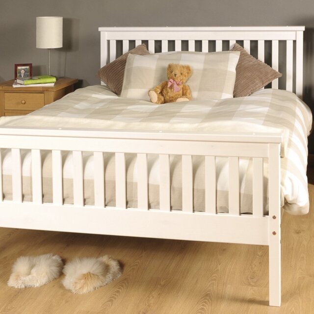 Atlantis White Pine Double Bed Frame - Wilko - image 1