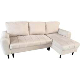 DS Living Sienna 3 Seater Beige Fabric Left Hand Chaise Sofa Bed - Wilko - thumbnail 4