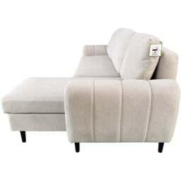 DS Living Sienna 3 Seater Beige Fabric Left Hand Chaise Sofa Bed - Wilko - thumbnail 7