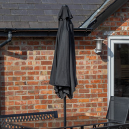 Samuel Alexander 6 Seater Garden Dining Table with Benches and Black Havana Parasol and Base 2m - Wilko - thumbnail 3