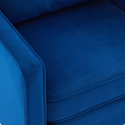 Living and Home Blue Linen Sofa Chair - Size: 81 x 70 x 72cm - Wilko - thumbnail 5