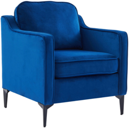 Living and Home Blue Linen Sofa Chair - Size: 81 x 70 x 72cm - Wilko - thumbnail 3