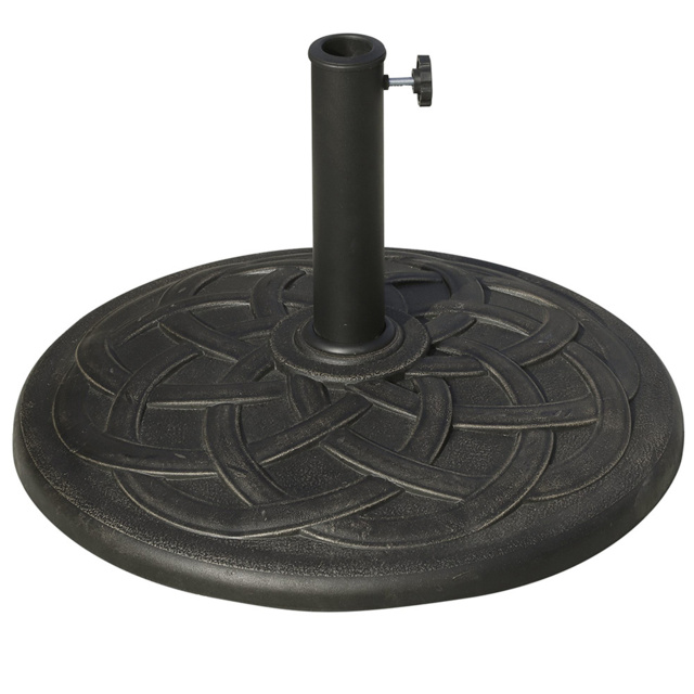 Outsunny 19KG Parasol Stand Φ38mm,Φ48mm - Size: 33 x 54.5 x 54.5cm - Black - Wilko - image 1