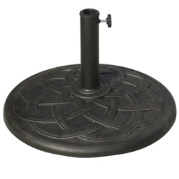 Outsunny 19KG Parasol Stand Φ38mm,Φ48mm - Size: 33 x 54.5 x 54.5cm - Black - Wilko - thumbnail 1