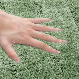 Velosso Linear Sage Bath Mat Set - Size: 50 x 80 x 1cm - Green - Wilko - thumbnail 5