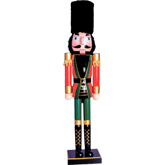 St Helens Red and Green Wooden Nutcracker 60cm - Size: 600 x 130 x 95cm - Wilko - image 1