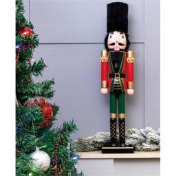 St Helens Red and Green Wooden Nutcracker 60cm - Size: 600 x 130 x 95cm - Wilko - thumbnail 6