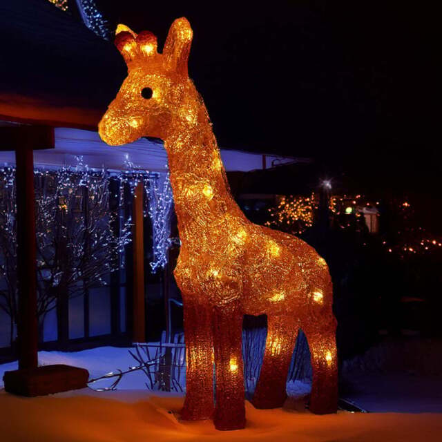 Acrylic Giraffe Light - Orange - Size: 26 x 40 x 11 cm - Wilko - image 1
