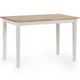 Julian Bowen Linwood 4 Seater Small Dining Table White and Oak - Wilko - thumbnail 3