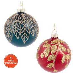 Glitter Detailed Bauble - Sleigh Bells Ring - Wilko
