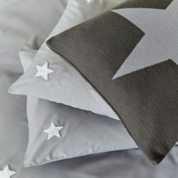 Helena Springfield Tufted Star Single Grey Reversible Duvet Set - Wilko - thumbnail 7