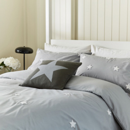 Helena Springfield Tufted Star Single Grey Reversible Duvet Set - Wilko - thumbnail 6