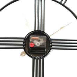 Living and Home Black and Gold Oversized Cut Out Metal Wall Clock 60cm - Size: 60 x 60 x 5cm - Multi - Wilko - thumbnail 5