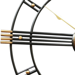 Living and Home Black and Gold Oversized Cut Out Metal Wall Clock 60cm - Size: 60 x 60 x 5cm - Multi - Wilko - thumbnail 6