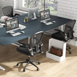 Costway Black Ergonomic Swivel Office Chair with Flip Up Armrests - Size: 62 x 62 x 30cm - Wilko - thumbnail 6