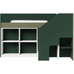 Flair Quinn Single Green Staircase Mid Sleeper Storage Bed - Wilko - thumbnail 5