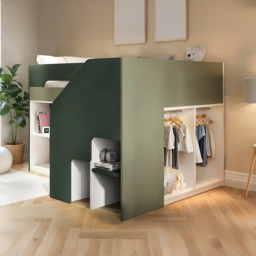 Flair Quinn Single Green Staircase Mid Sleeper Storage Bed - Wilko - thumbnail 7