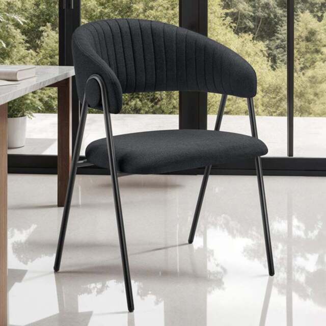 tectake Bedano Set of 2 Black Dining Chair - Wilko - image 1