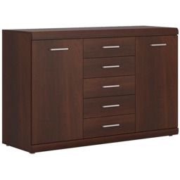 Florence Imperial 2 Door 5 Drawer Dark Mahogany Sideboard - Size: 45 x 140 x 89cm - Red - Furniture to Go - Wilko - thumbnail 3