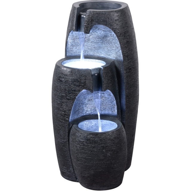 Teamson Home Black Modern 3-Tier Cascading Urn Outdoor Fountain 28 inch - Size: 70.51 x 35.99 x 35cm - Wilko - image 1