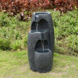 Teamson Home Black Modern 3-Tier Cascading Urn Outdoor Fountain 28 inch - Size: 70.51 x 35.99 x 35cm - Wilko - thumbnail 3