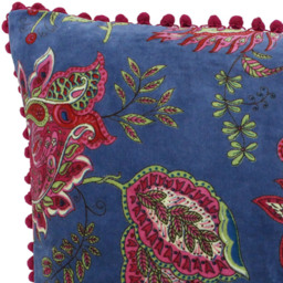 Paoletti Malisa Smoke Blue Paisley Cushion - Size: 50 x 50 cm - Wilko - thumbnail 3