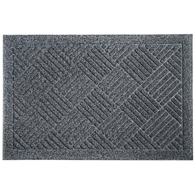JVL Dirt Defender Grey Square Door Mat 40 x 60cm - JVL Homewares - Wilko - image 1