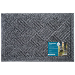 JVL Dirt Defender Grey Square Door Mat 40 x 60cm - JVL Homewares - Wilko - thumbnail 4